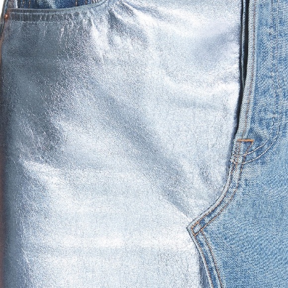 NWT GRLFRND Milla Metallic Leather Panel S… - Picture 8 of 14